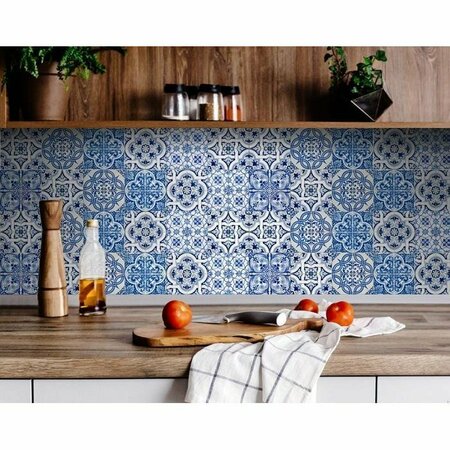 HOMEROOTS 6 x 6 in. Bluebell Lina Removable Peel & Stick Tiles 400302